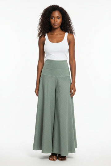 Green Linen Pants