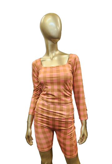 Pink/Brown Bathing Suit