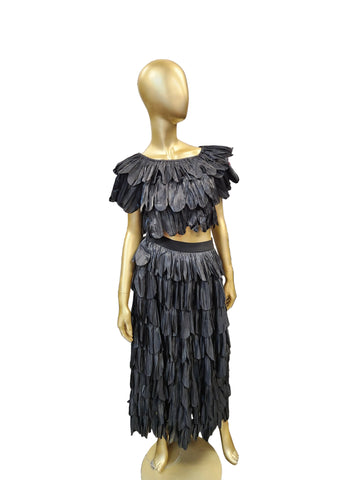 Black Silky 2PC Skirt