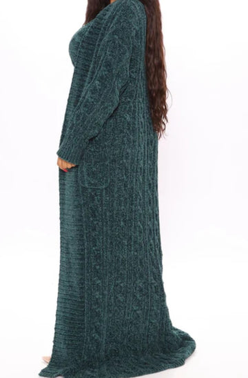 Green Cardigan-Damaged