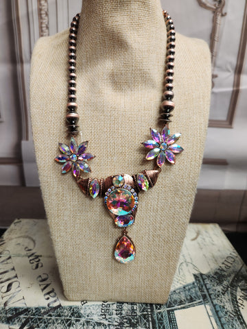 Western Bull Necklace Set