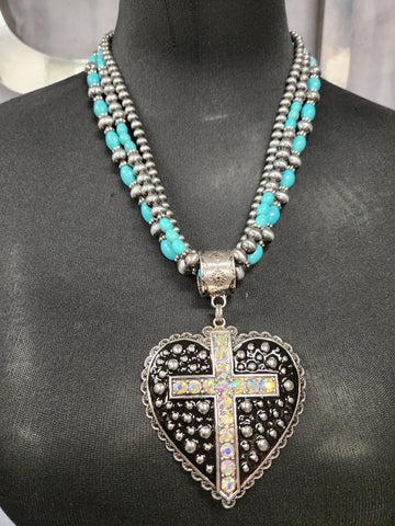 Western heart Necklace